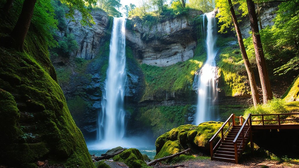729 foot appalachian mossy falls