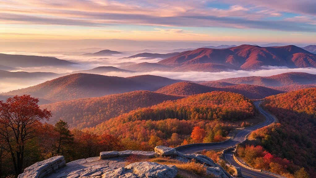 autumn sunrise at brasstown