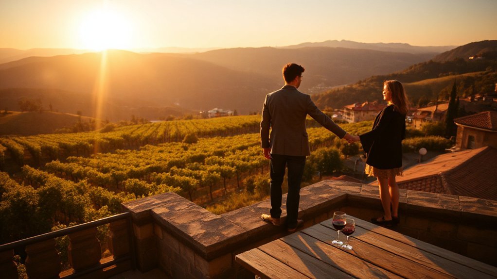 battlements sunrise amber wine