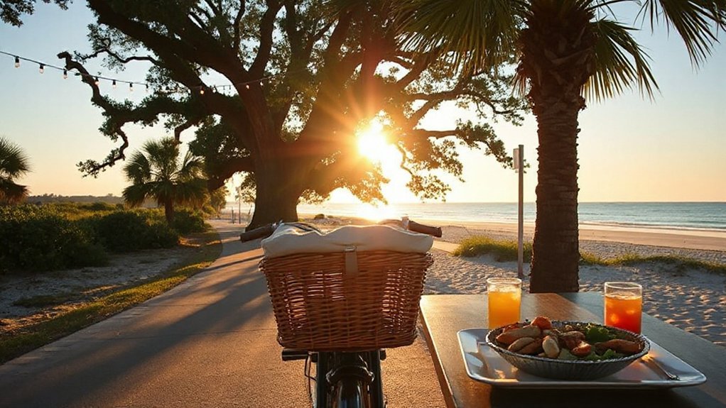 beaches biking coastal dining