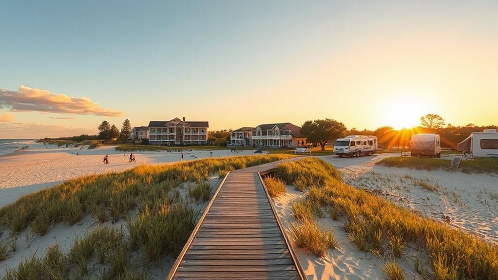 beachfront hotels rentals campgrounds