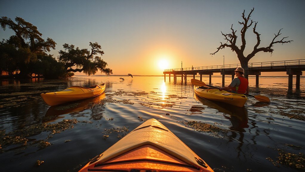 bioluminescent oyster bar paddling
