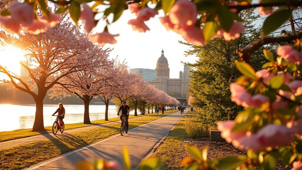 blooming parks riverfront strolls