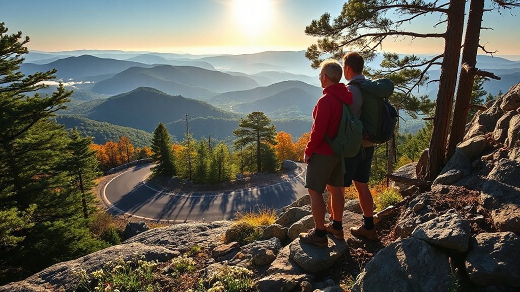 blue ridge parkway morning hike