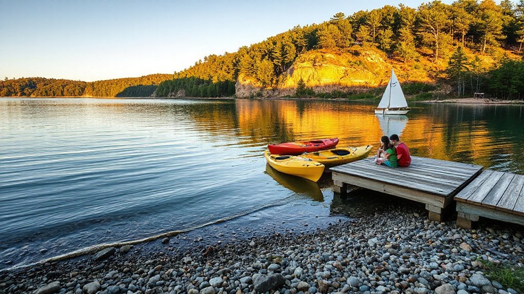boating fishing trails beach