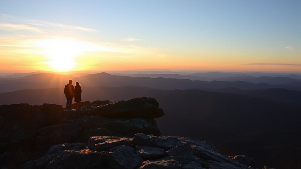 brasstown bald backlit silhouettes