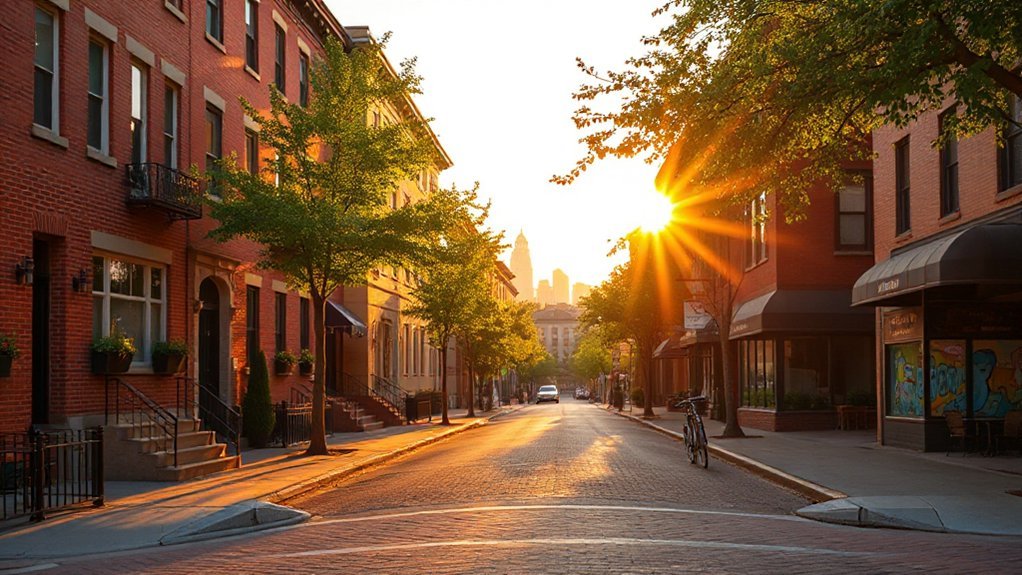 brick lined historic neighborhood discoveries