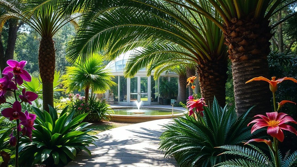 butterflies blooms winding paths