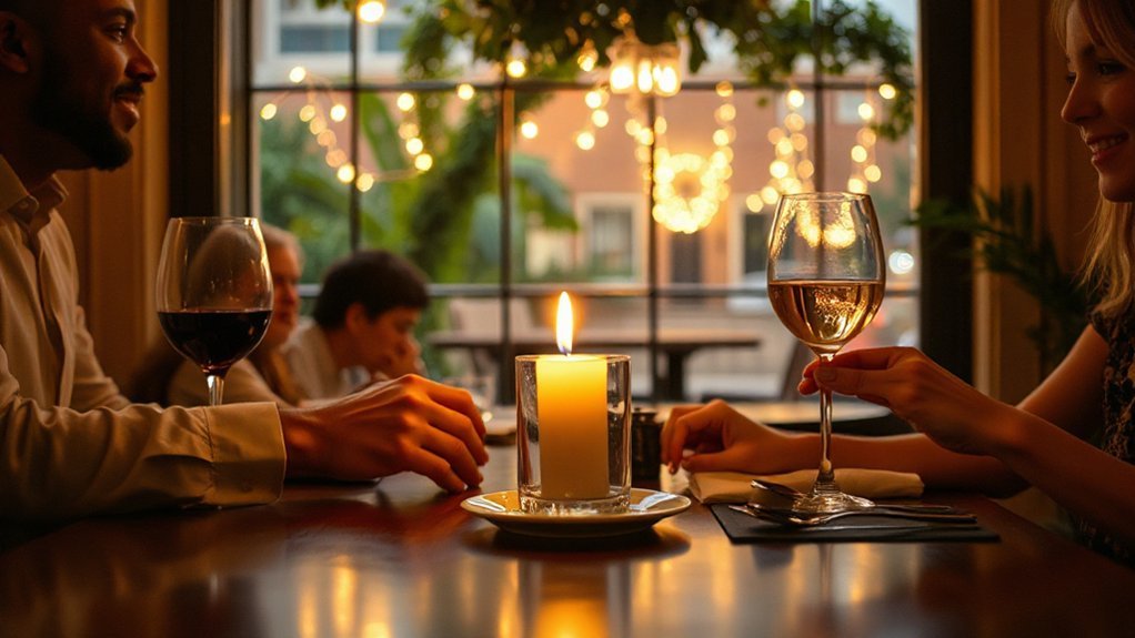 candlelit intimate shared dining