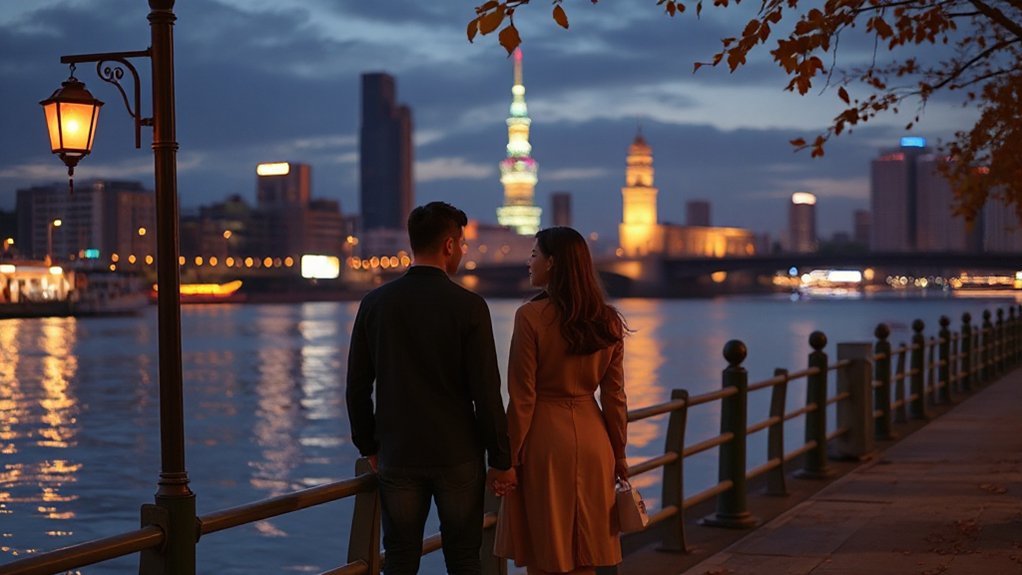 candlelit rooftop riverside strolls