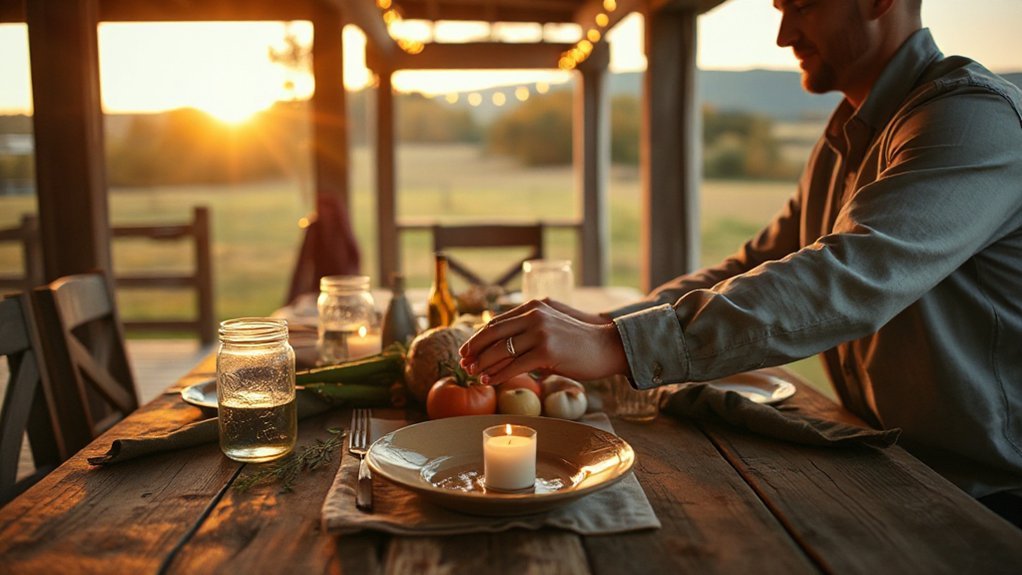 candlelit seasonal farm dining