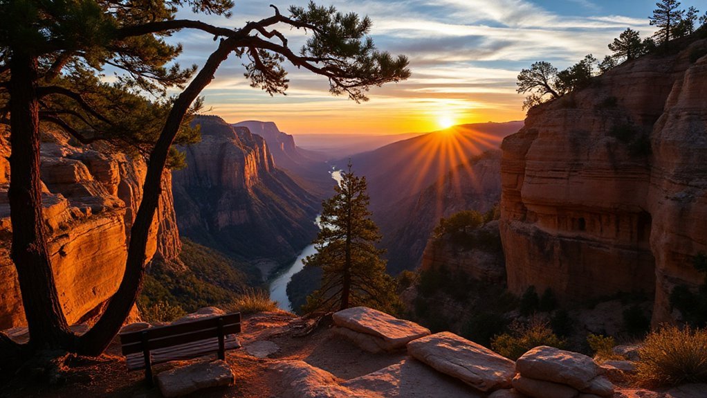 cliffside sunset fog inversion