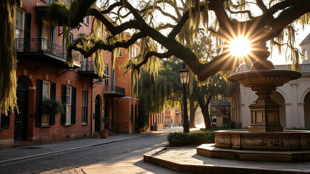 cobblestone streets and squares