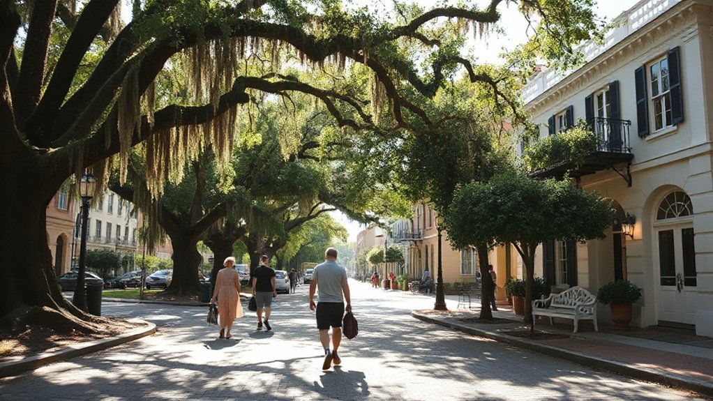 cobblestones moss ironwork balconies