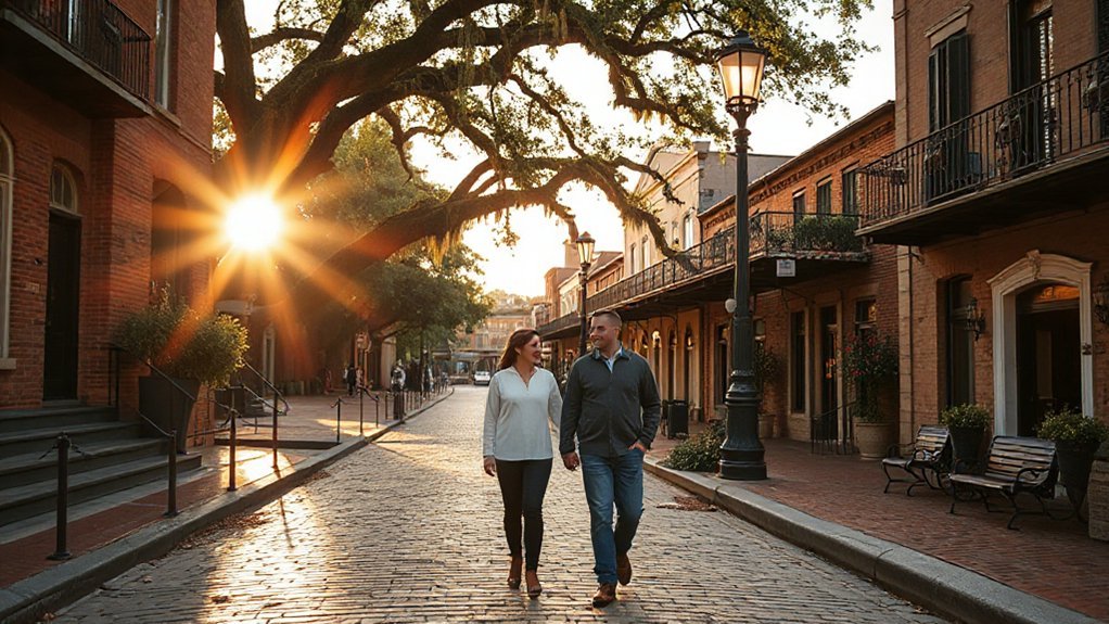 cobblestones warehouses riverfront romance