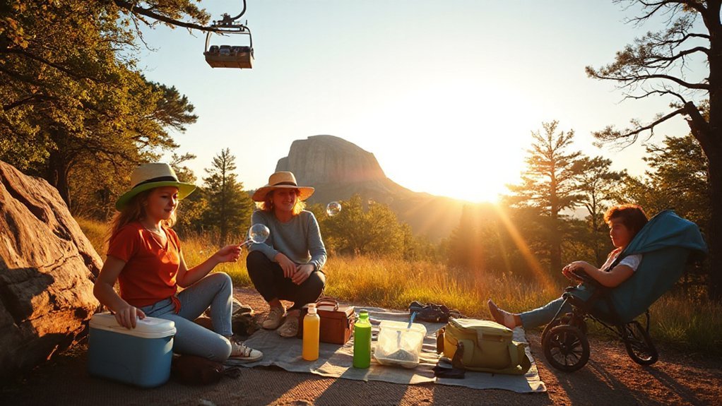 comfort safety snacks entertainment