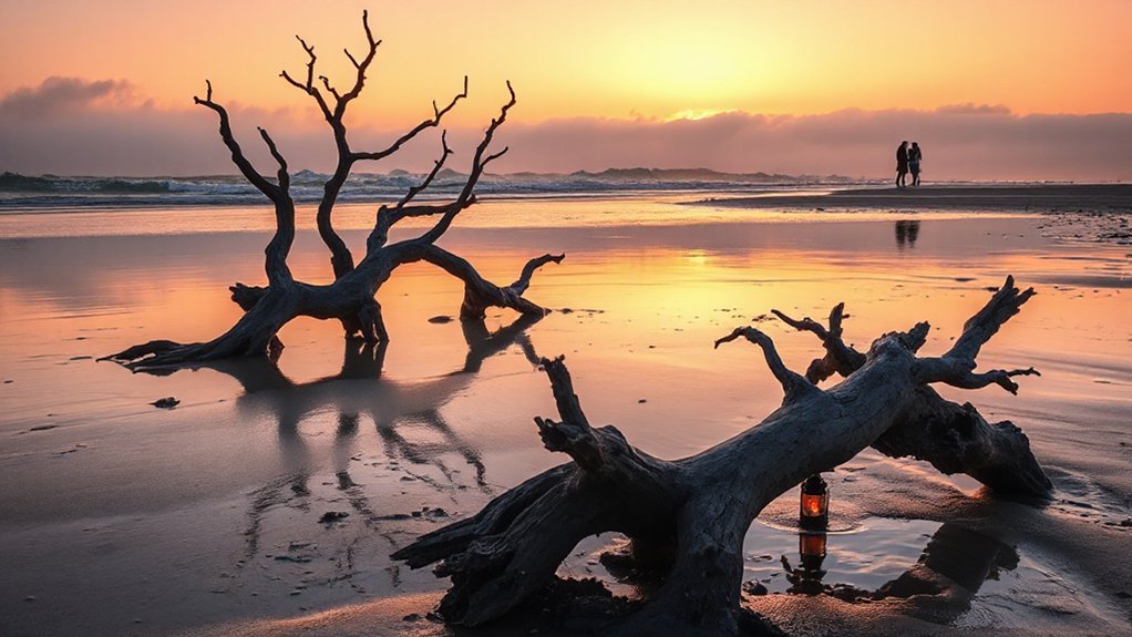 driftwood sunset and fireflies