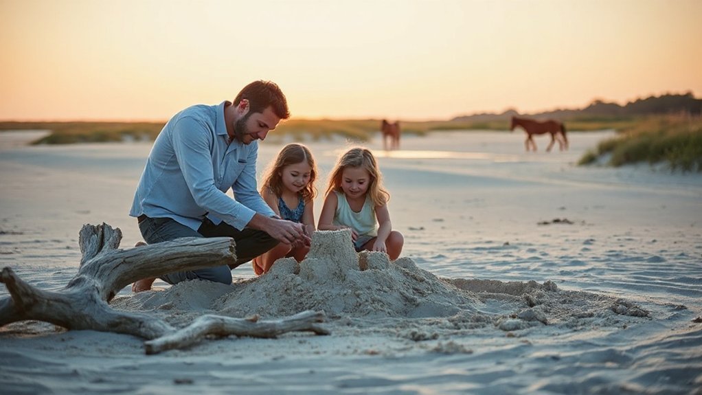 dungeness ruins wild horses