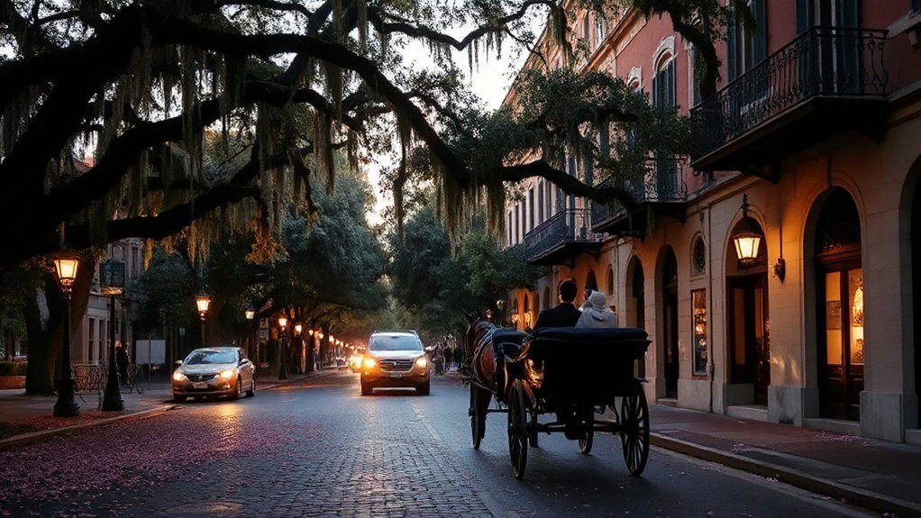 gaslit moss covered romantic squares