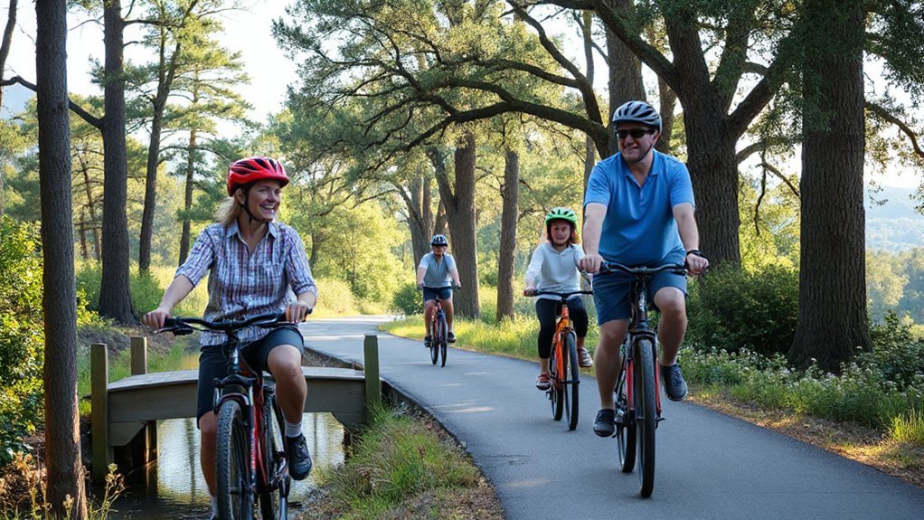 gentle scenic paved rail trails