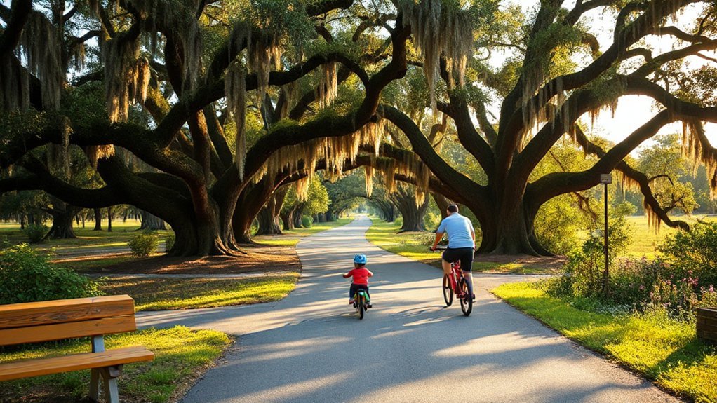 gentle shaded paved loops