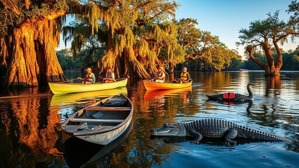 guided tours or canoeing