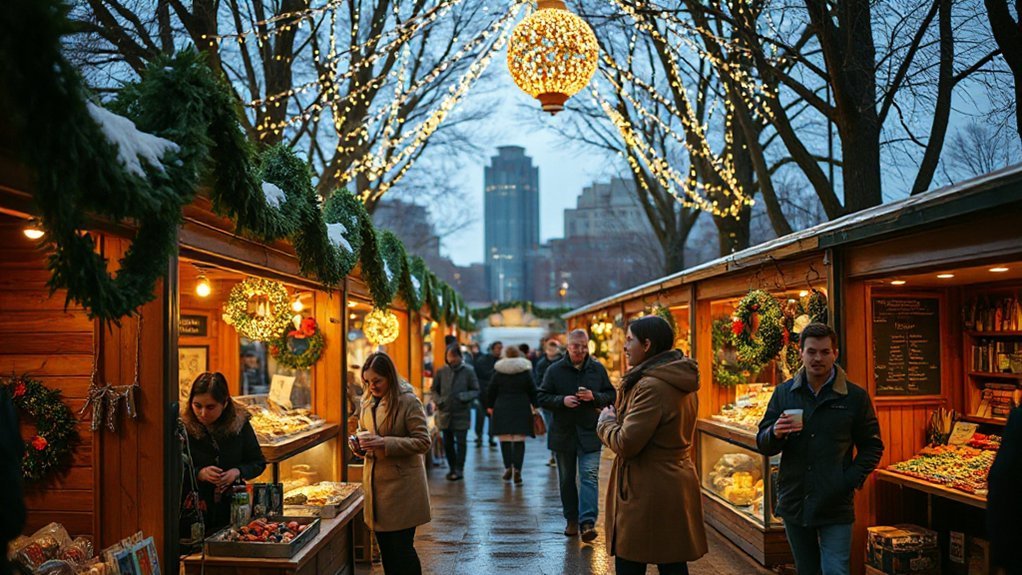 handmade markets glowing displays