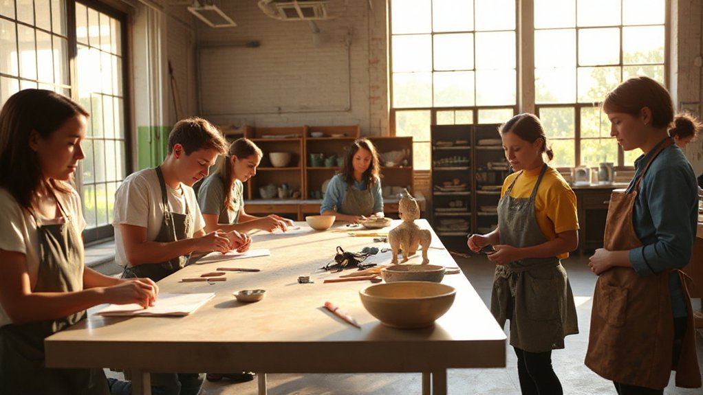 hands on teen art workshops