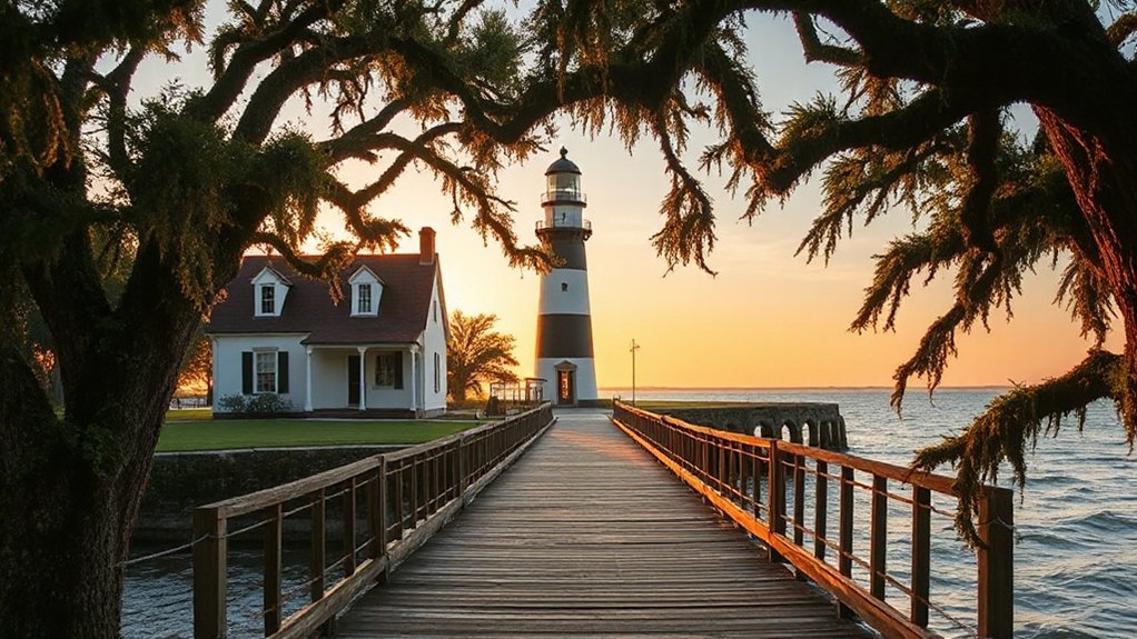 historic fort lighthouse marshes