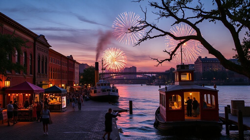historic savannah riverfront celebration
