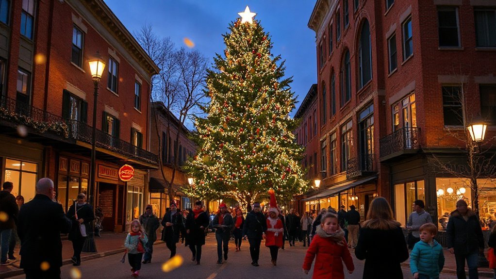 historic town tree lighting