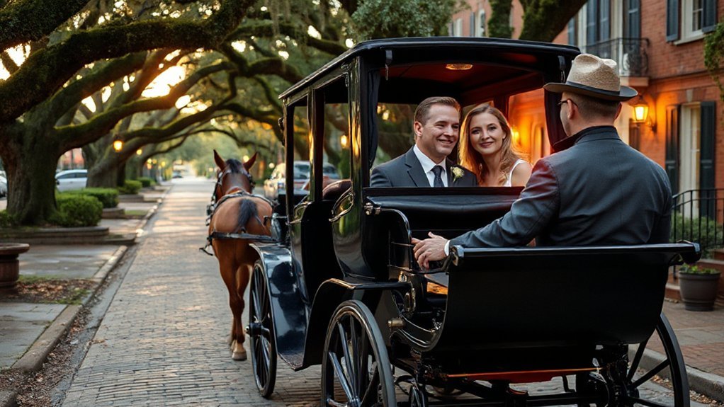 intimate sunset carriage proposal