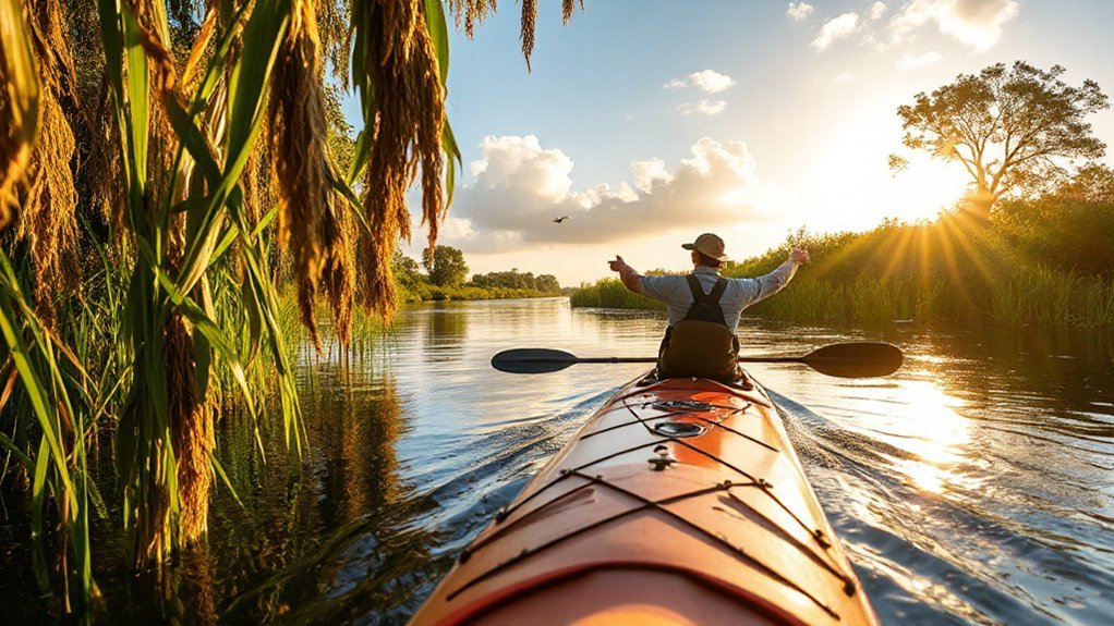 kayak during outgoing tide