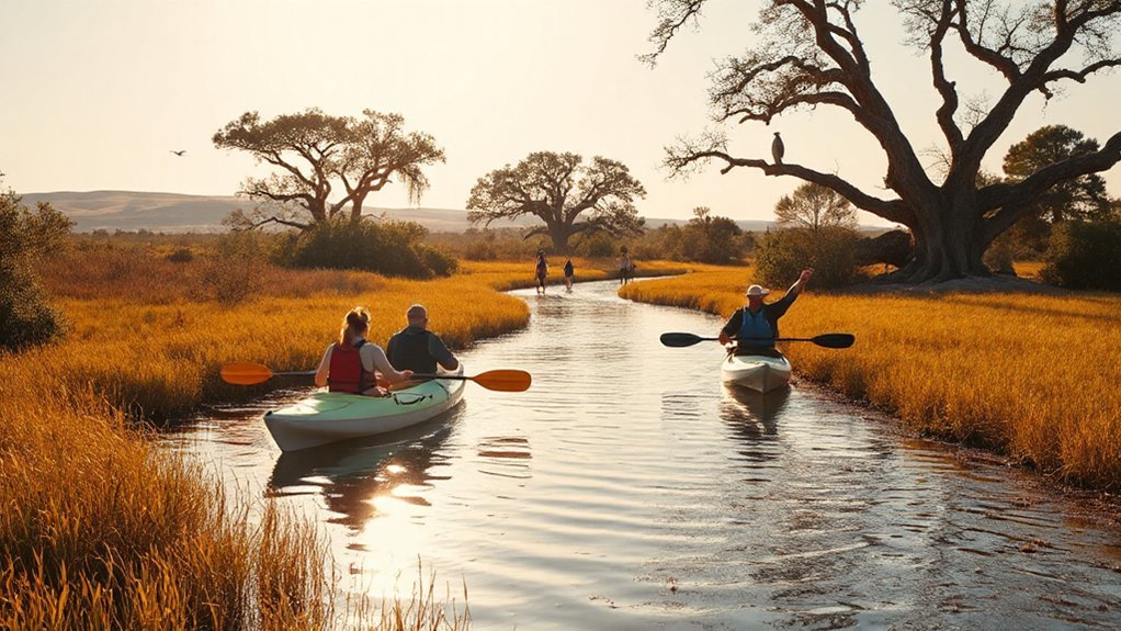 kayaks oysters forest hikes