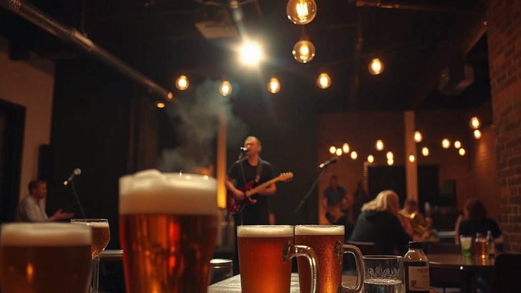 live music and craft breweries