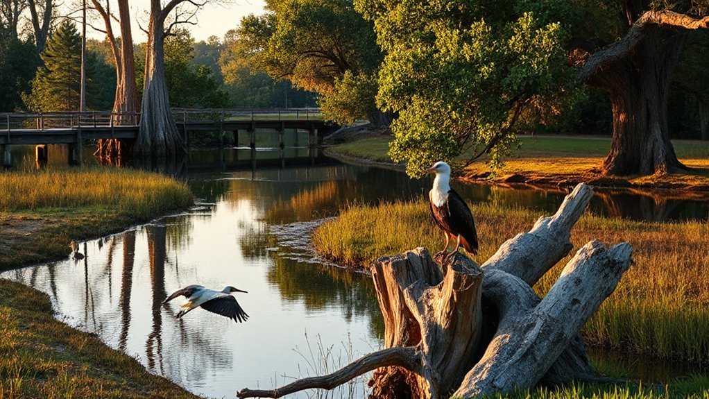 marshes pines birdsong observation