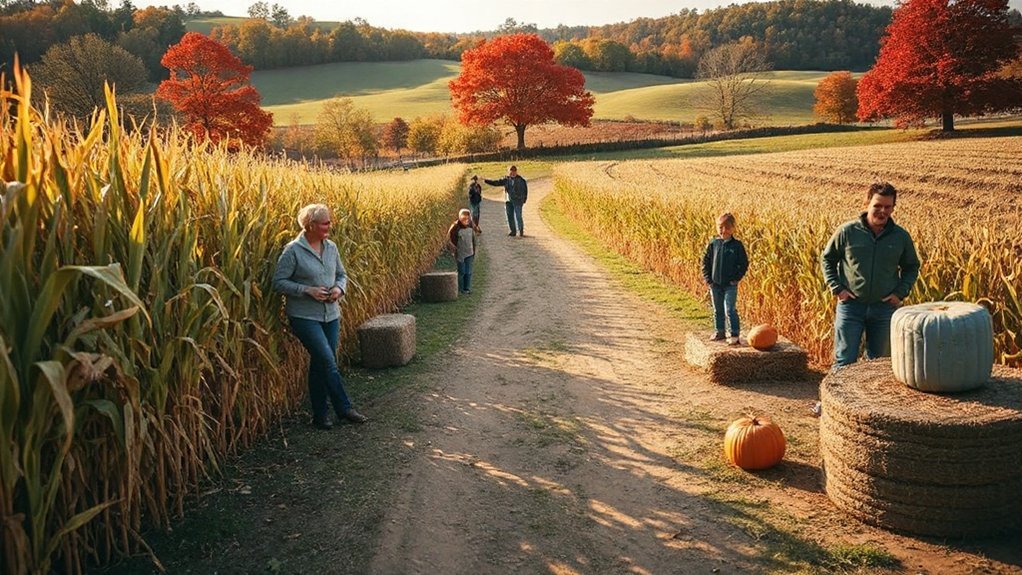 mazes pumpkins hayrides goats