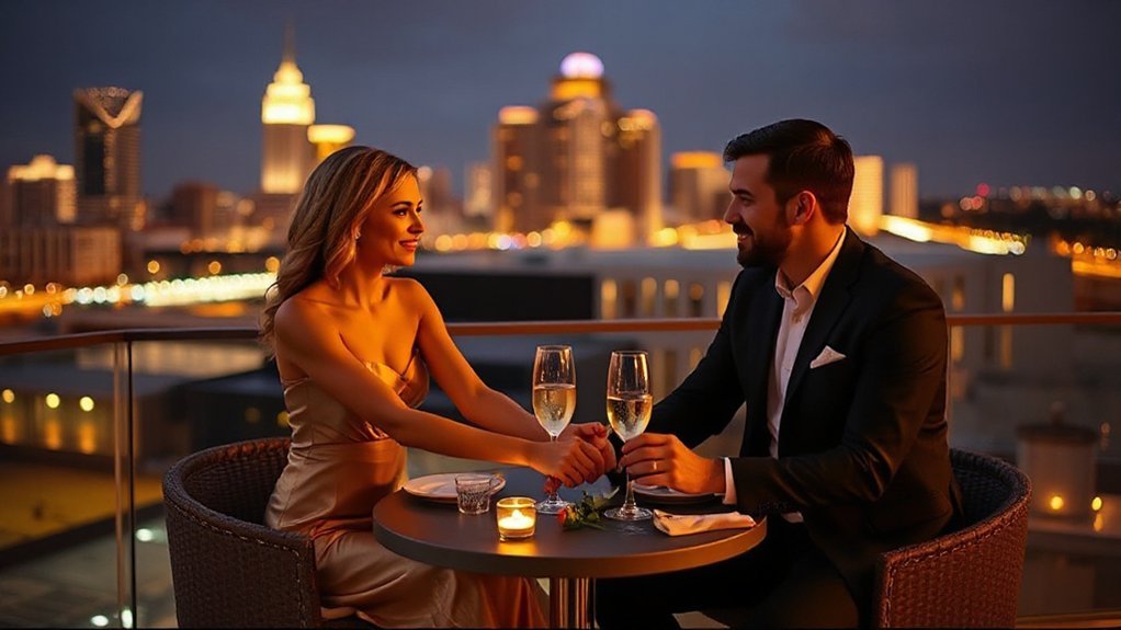midtown rooftop wine pairing romance