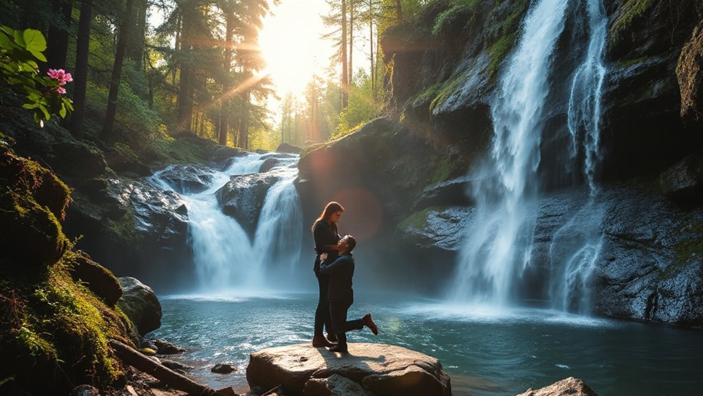 misty waterfall proposal spot