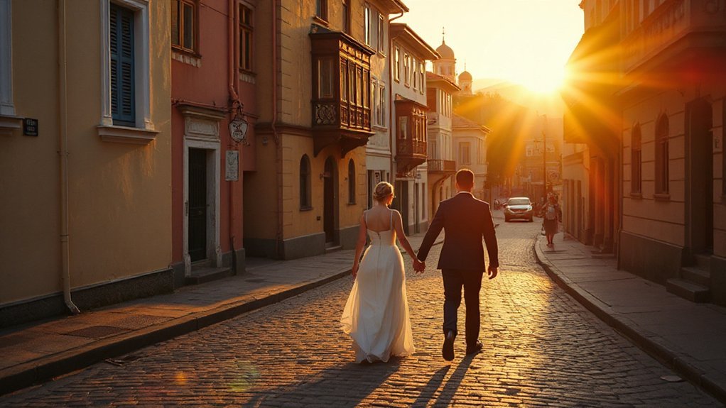 narikala sunset riverside stroll