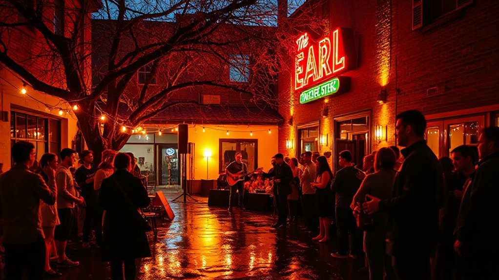 neon lit intimate diy venue