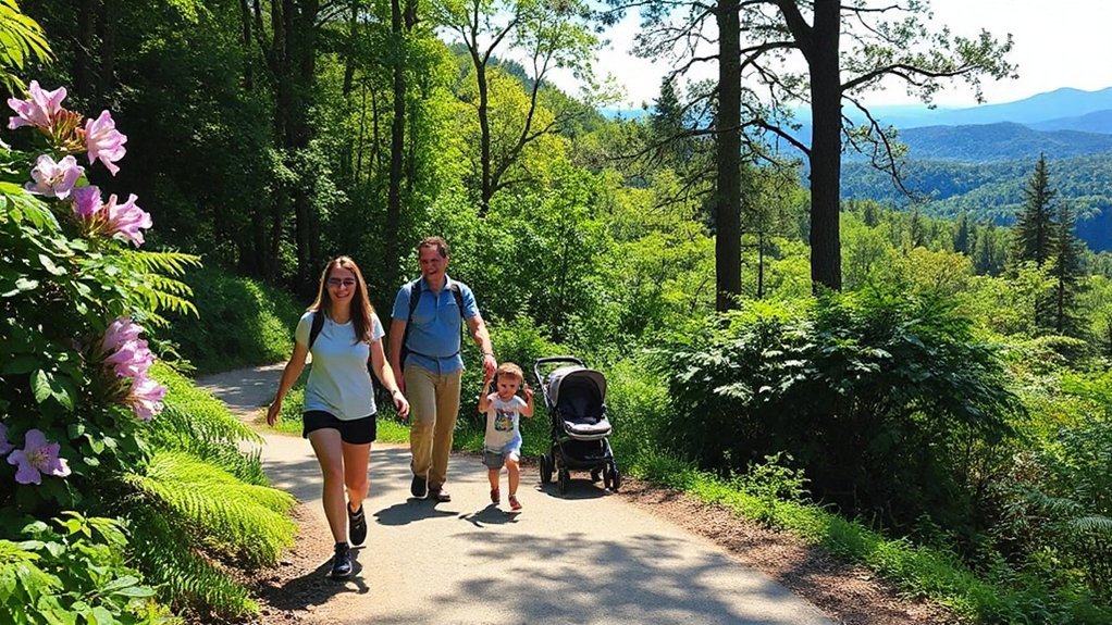 paved gentle stroller friendly loops
