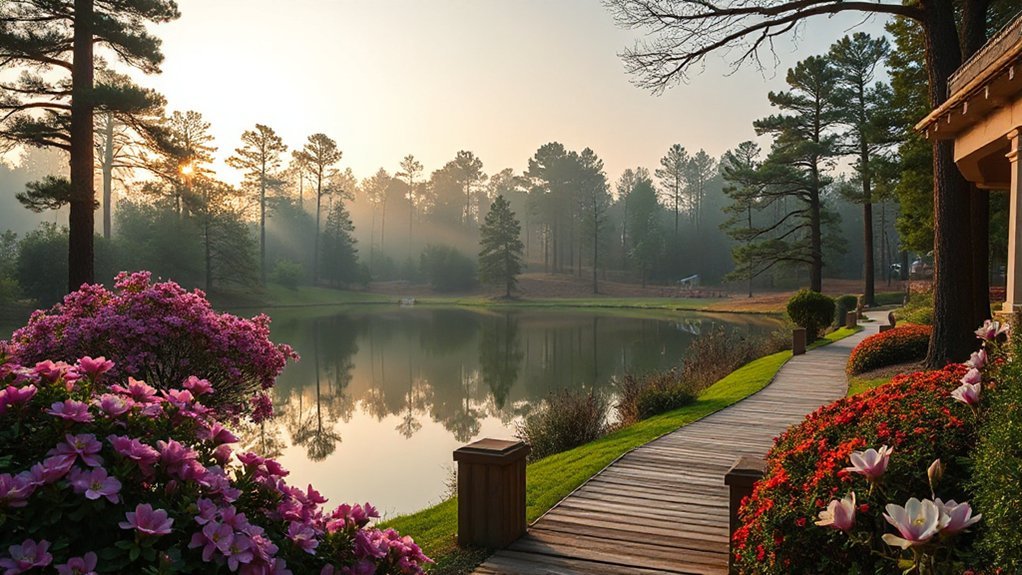 pines lakes butterflies camellias