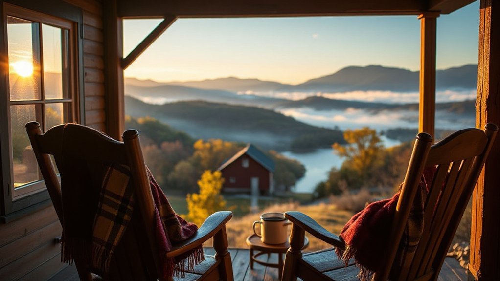 porches winding mountain streets