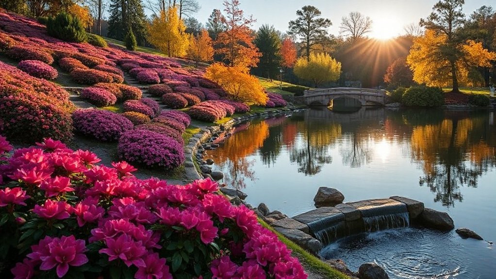 reflecting pools winding paths