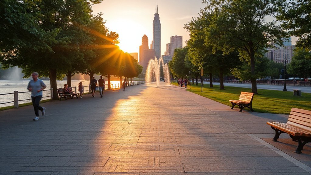 riverfront centennial fountain strolls