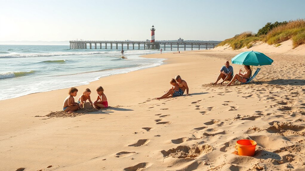 safe soft sand family beaches