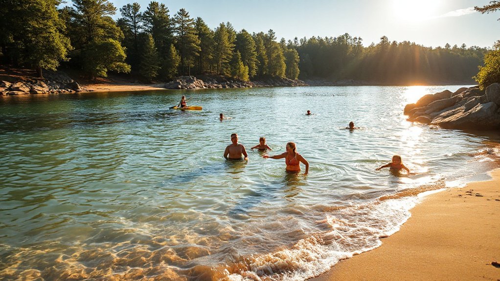sandy shoals secluded coves