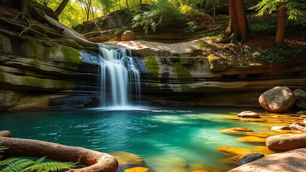 secluded georgia glassy pools