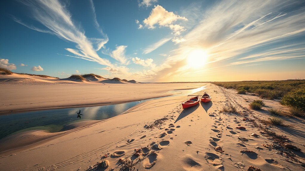 shell hunting kayaking marsh mornings